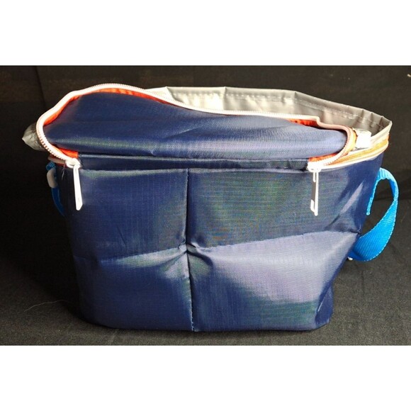 NEW Lowe's Insulated Lunch Bag Blue Logo Zipper Adjustable Strap - Picture 5 of 6